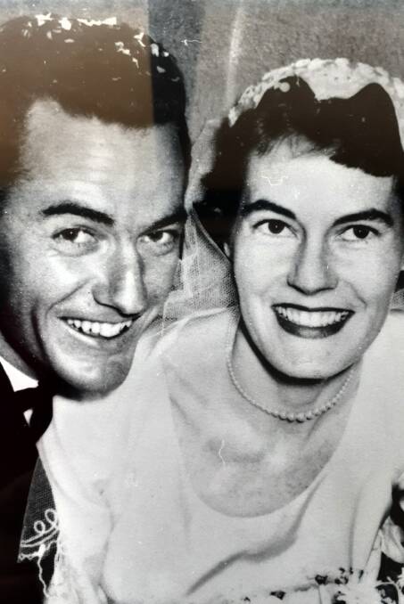 HAPPY COUPLE: Fred and Pauline on their wedding day, on June 15 in 1957. Picture: Supplied.