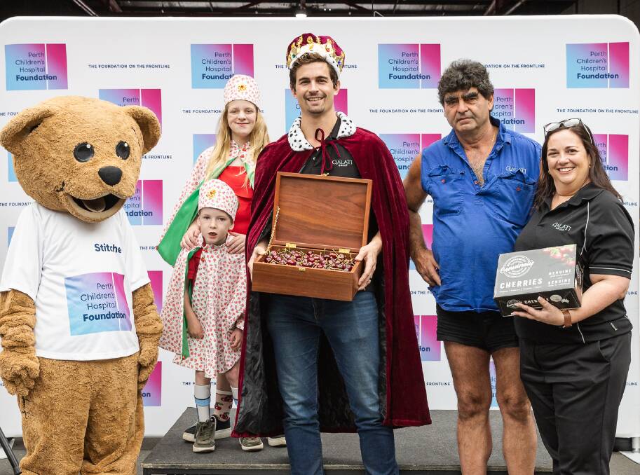 The Cherry King: Frankie Galati brings the crown to the famous potato farming family for the fourth time. Picture - Perth Children's Hospital Foundation.
