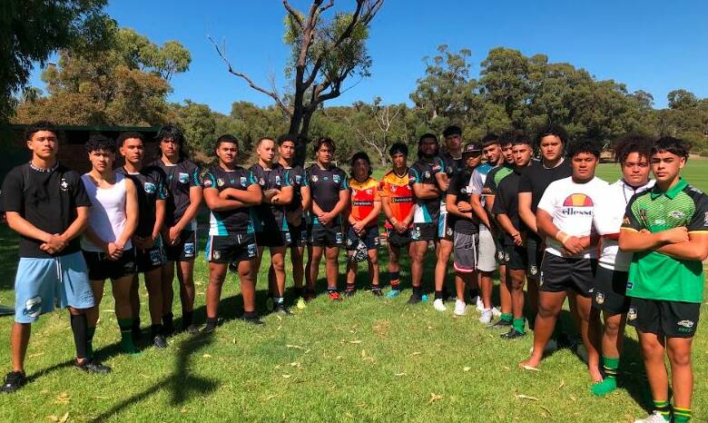 Local players selected to tour NZ as part of the Under-17s WA Maori Rugby League team. Picture supplied