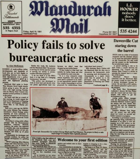 Mandurah Mail's very first editions from Friday, April 19 1991.