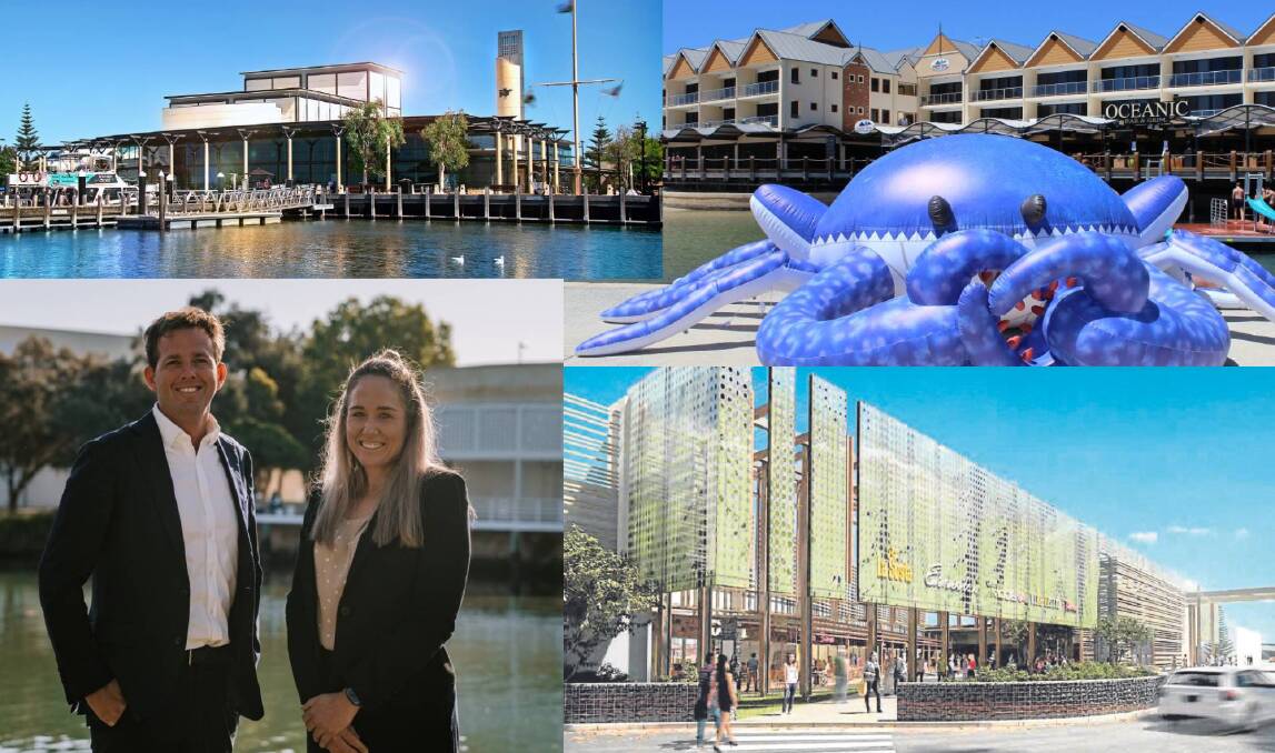 Some of the headline makers across the Mandurah Mail's 32-year history: Mandurah Performing Arts Centre and Boardwalk; Crab Fest; Mayor Rhys Williams and incoming CEO Casey Mihovilovich; Mandurah Forum's $300m facelift. 