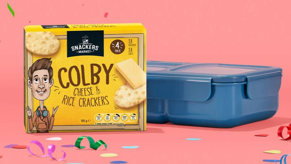 Snackers Market Colby Cheese & Rice Crackers. Picture supplied