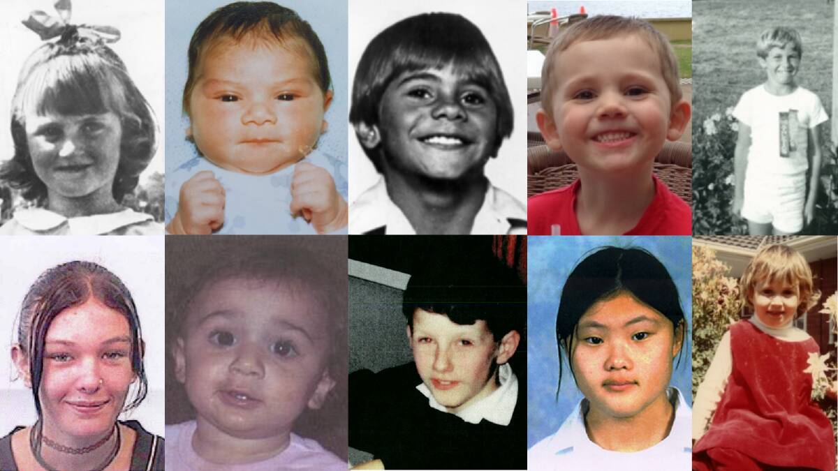 Children reported missing in Australia. Pictures via AFP