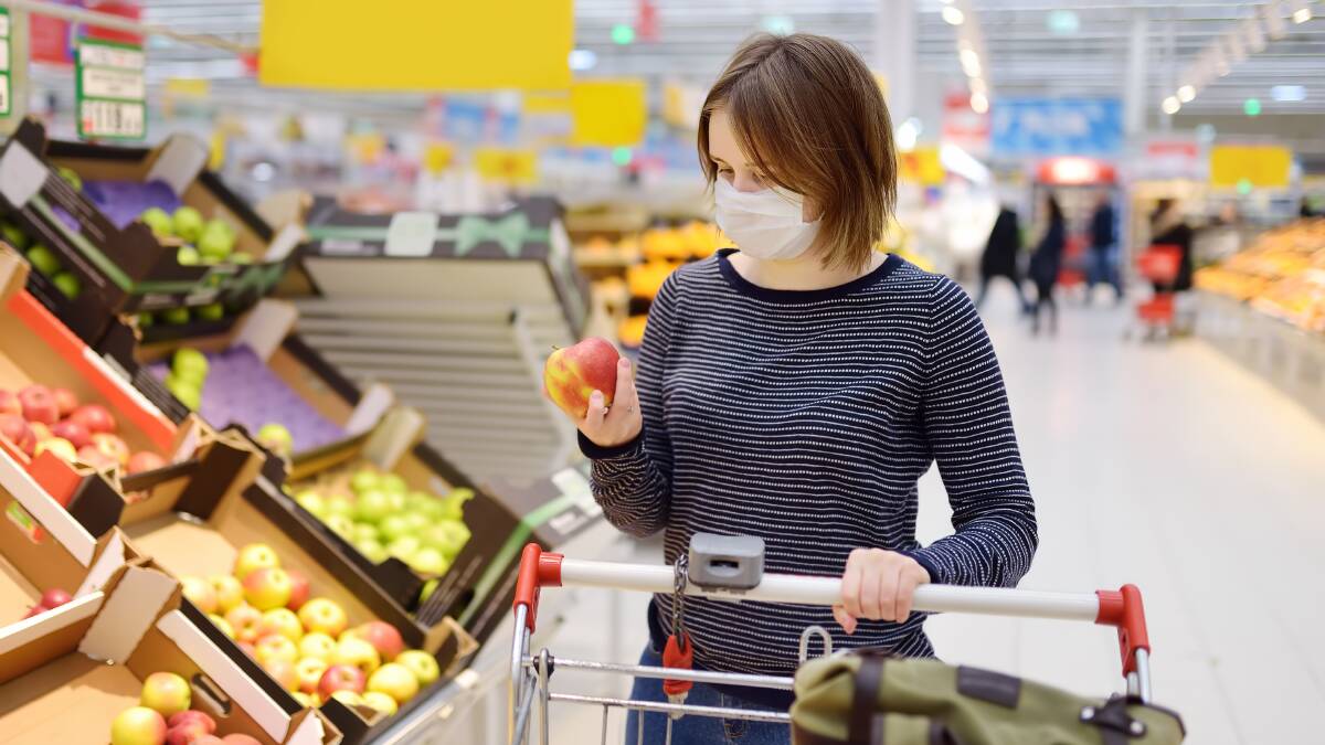 Sales of food fell more than 17 per cent last month after surging 24 per cent in March. Picture: Shutterstock