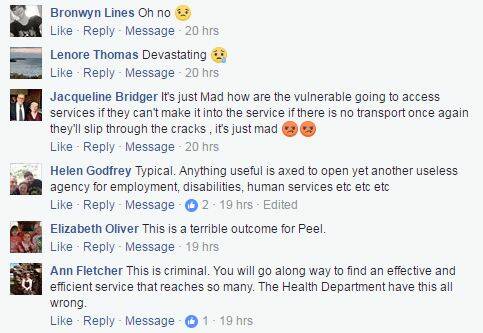 Frustrated: The community vented its anger about the decision on Mandurah Mail's Facebook page when news of the decision broke.