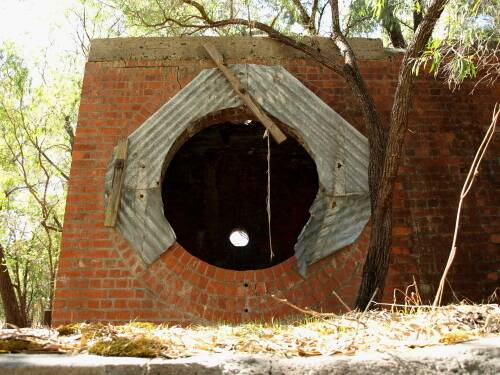 The historic lime kiln was used to burn shells for use in the manufacture of cement. Photo: lakeclifton.com.au.