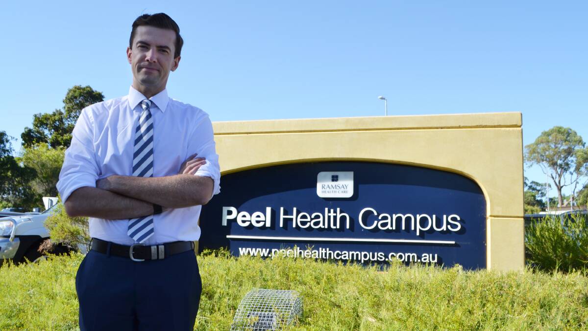 Critical: Dawesville MP Zak Kirkup fears the Sustainable Health Review report will not have enough detail on how to fix the Peel Health Campus's resourcing issues. Photo: Carla Hildebrandt.