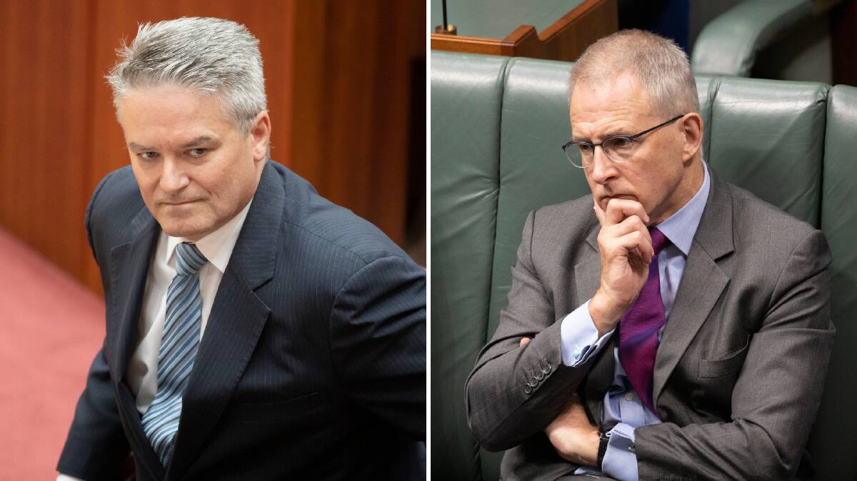 Finance Minister Mathias Cormann (left) and Communications Minister Paul Fletcher say the changes are necessary and only temporary. 