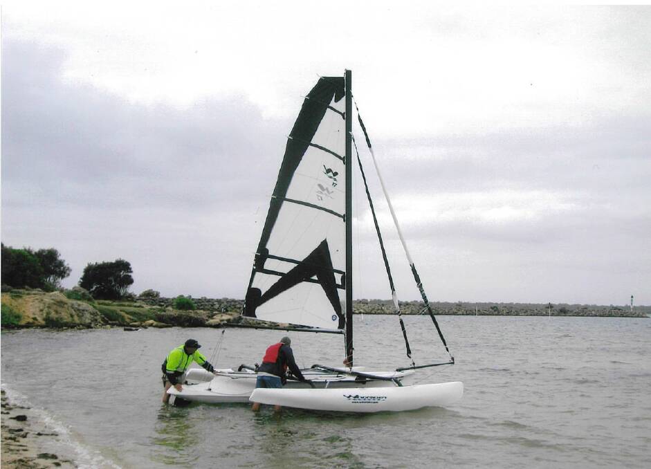 Fun for all: The two new adapted trimarans can take up to two participants, their carers and a qualified instructor out into the estuary to enjoy sailing in a safe environment. Photo: Supplied.