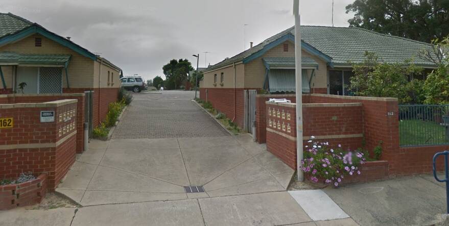 Safety issue: Residents at a Mandurah Terrace unit complex believe their driveway is dangerous and unfit for gofer users. Photo: Google Maps.