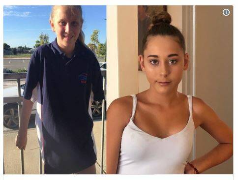 Andrijana Simun and Madison Taylor have not been since since 8am, Monday. Photo: Mandurah Police/Twitter. 