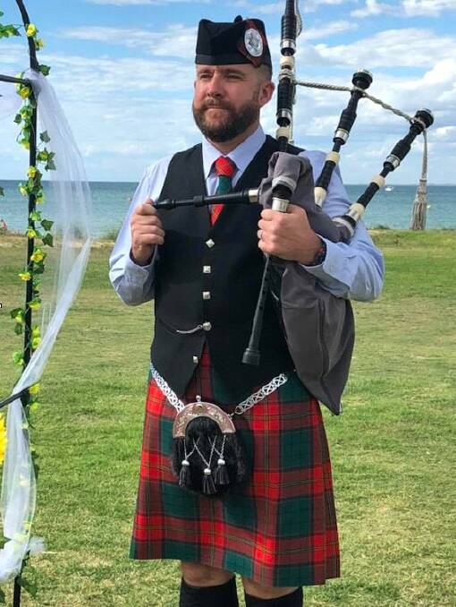A piper who will be performing in the show. Photo: Supplied. 