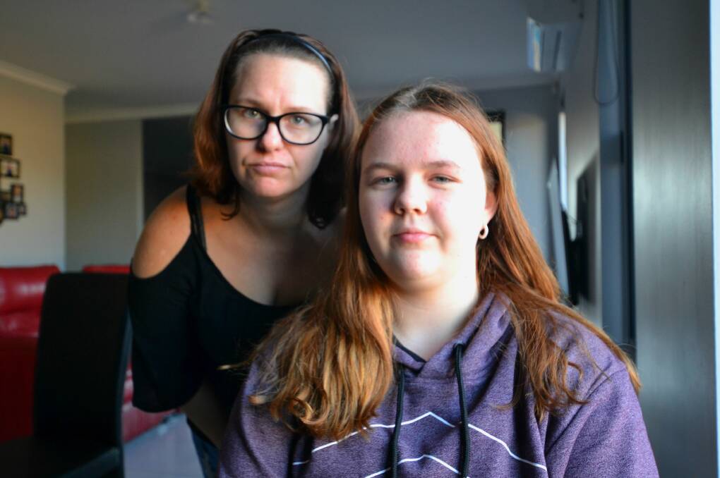 School fears: Sharna Rose and daughter Alexia Brockway. Photo: Carla Hildebrandt.