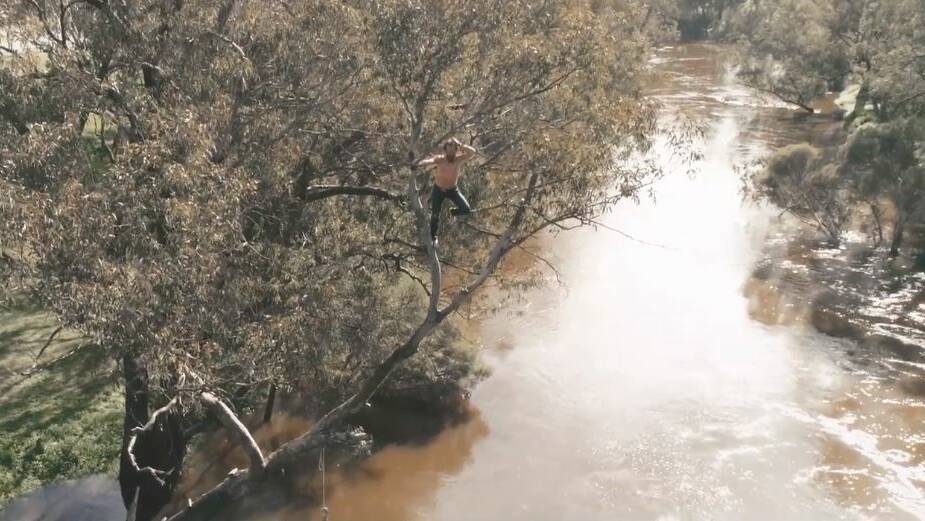 Paying tribute: John Butler has filmed his latest video in Pinjarra, on the Murray River. Photo: Still from video. 