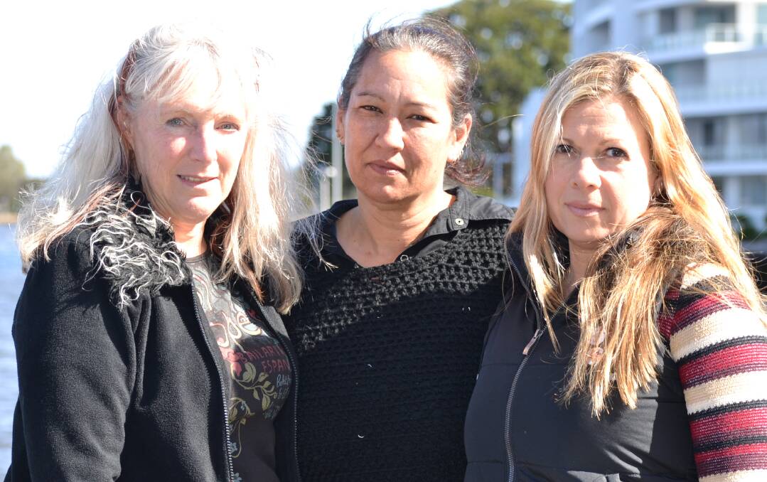 Making a stand: Tanya Langford, Mydi Robinson and Pina Della Posta share their struggles with domestic violence. Photo: Carla Hildebrandt. 