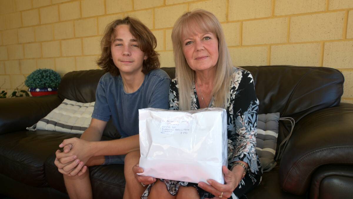 'Outraged': William and Tracy Matheson were appalled after their parcel containing goodies worth more than $100 for a deployed Australian soldier was refused. Photo: Carla Hildebrandt.  