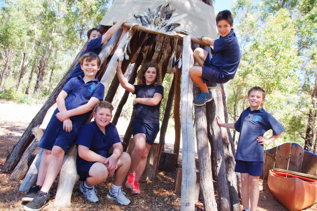 Dwellingup Primary School's new nature playground fits right into the school's surrounds. Photos: Jess Cockerill.
