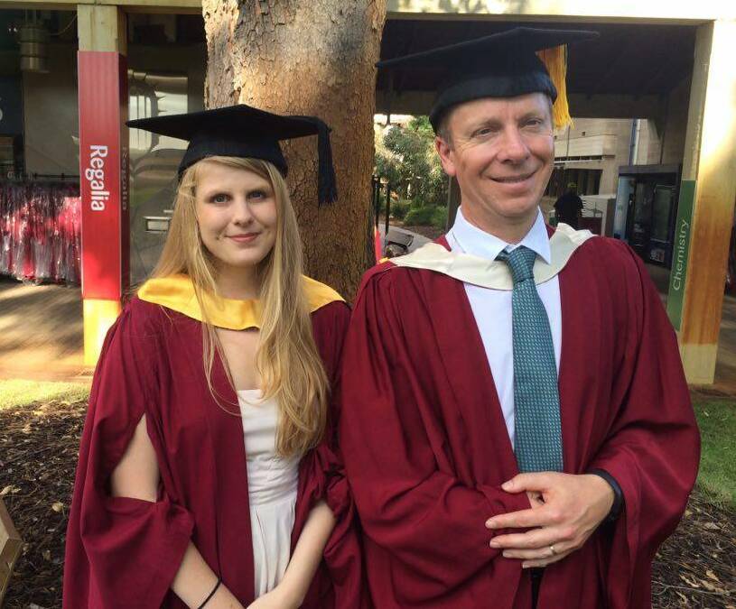 Peter and Shannara Wall attend graduation together to pursue the field of nursing in the Peel region. Photo: Supplied.