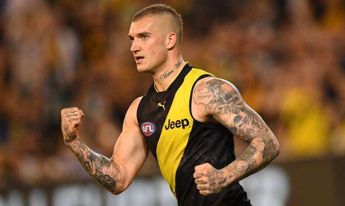 SUPERSTAR: Richmond's Dustin Martin will play in Saturday's AFL grand final. Picture: AAP