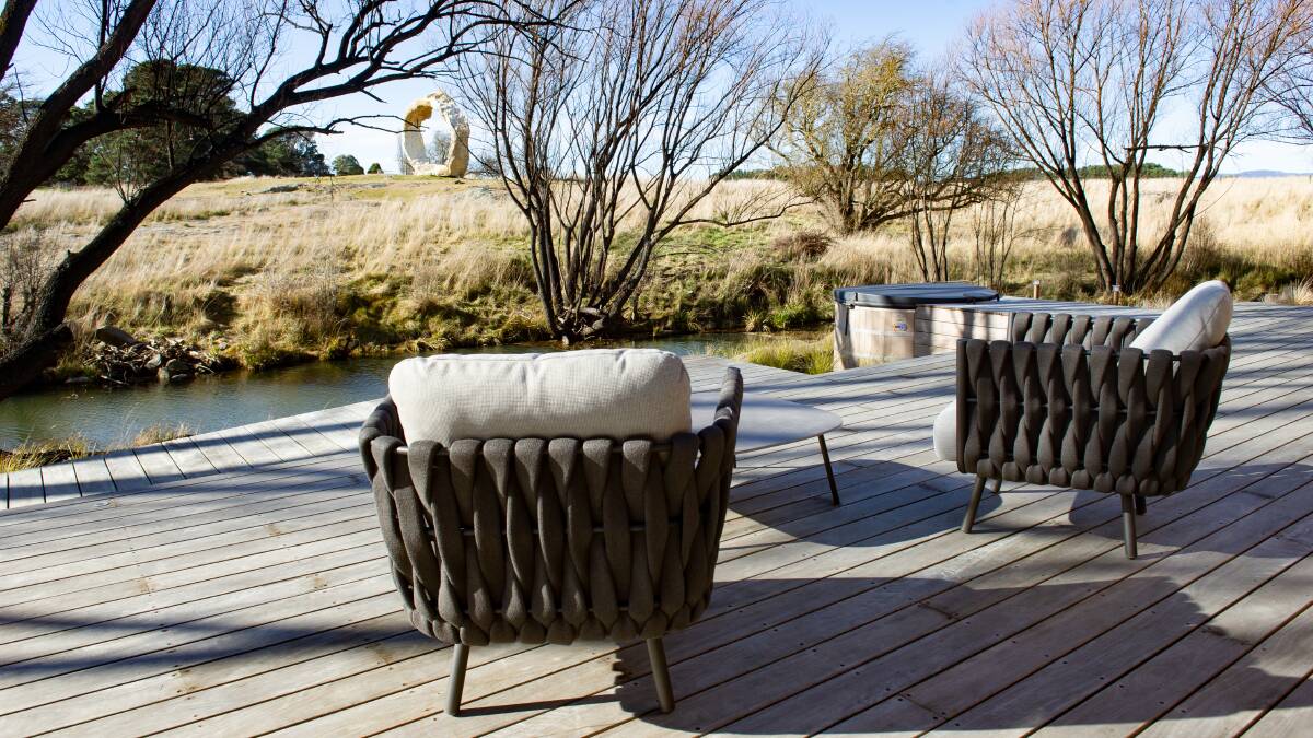 Relax on the deck overlooking Mona Creek or jump in the hot tub. Picture by Elesa Kurtz