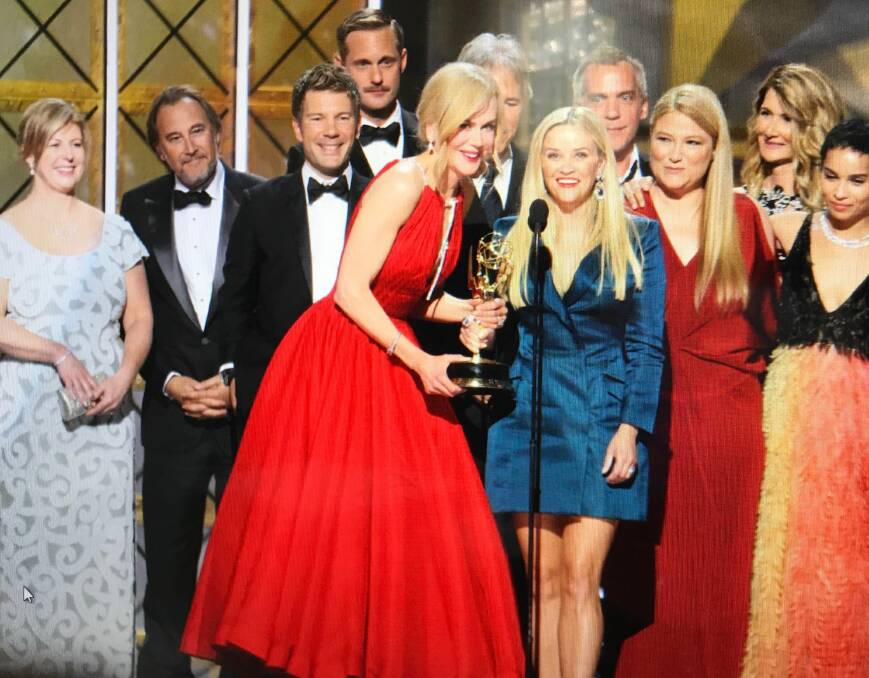 Nicole Kidman accepts the AWARD for Big Little Lies in 2017. Picture: Supplied