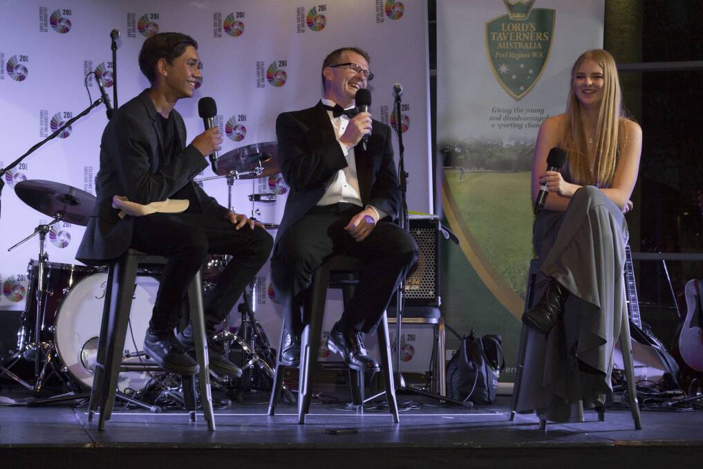 In the spotlight: Tjiirdm McGuire, Mark Anderson and Nichola Balestri during a previous Three Summers Q&A event. Photo: Supplied. 