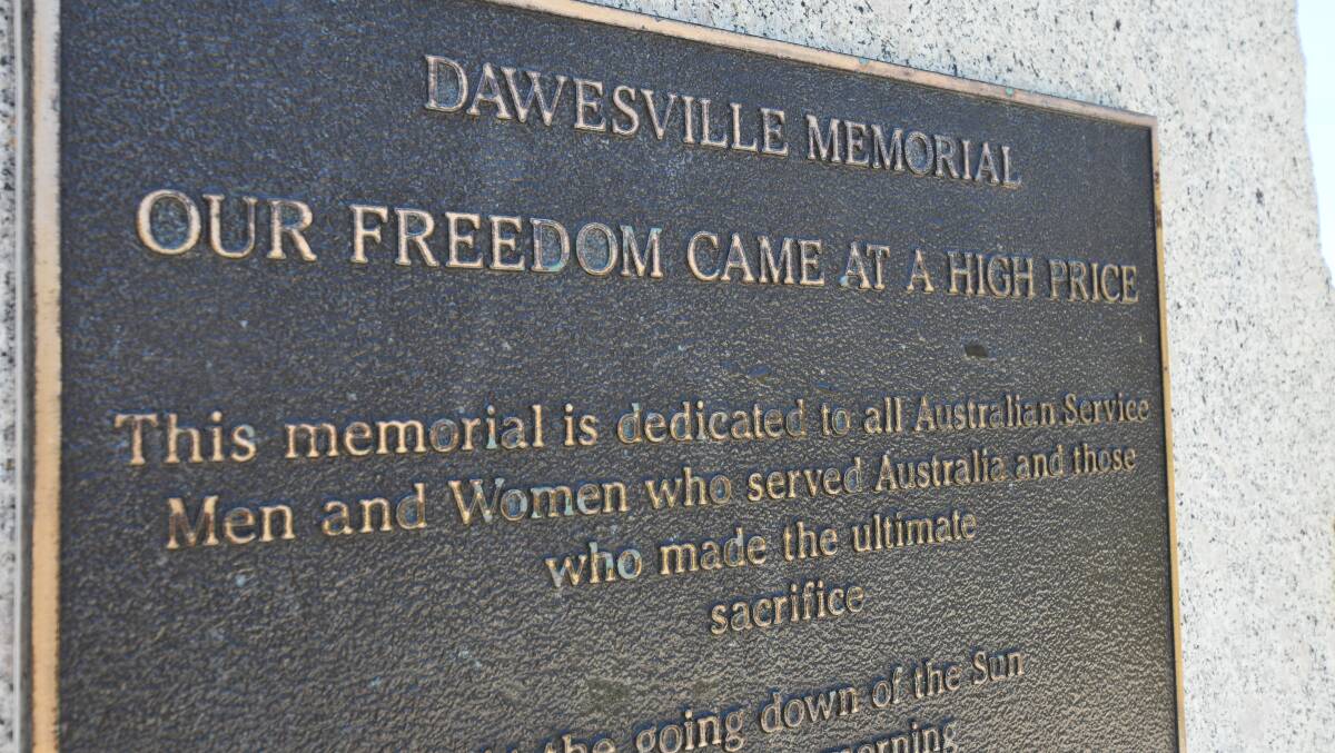 “Our freedom came at a high price.” 

That is the message etched in metal at the Dawesville War Memorial and one a local veteran wants locals to place front-of-mind ahead of Remembrance Day 2018.