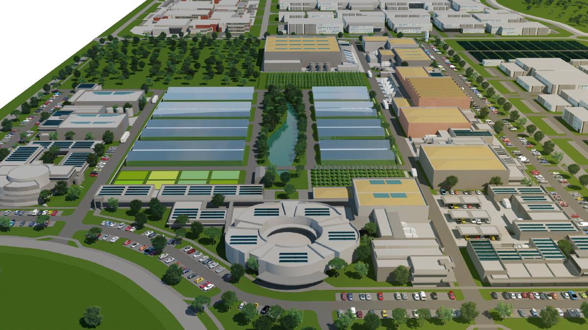 Ready to go: An artist impression of the agri-innovation precinct within the highly anticipated Peel Business Park. Photo: LandCorp.