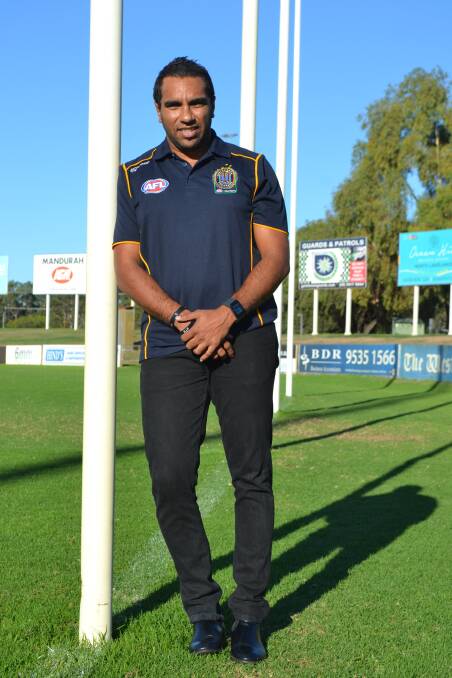 Football coach: Mandurah’s Barry Lawrence has helped expose Australian rules football to international audiences when he travelled to Fiji as the head coach of the AFL Flying Boomerangs program in 2017. Photo: Justin Rake/MandurahMail.