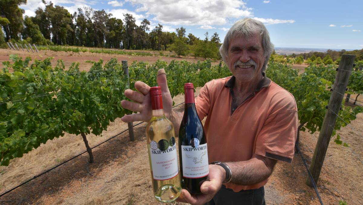 Success story: Winemaker Kim Skipworth has bounced back from the event, claiming various awards for his wines at major shows in the past year. Photo: Caitlyn Rintoul.
