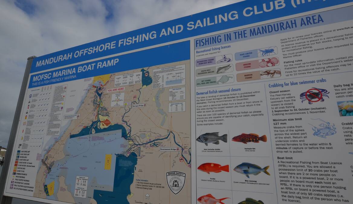New signage at the marina for boat uses. Photo: Caitlyn Rintoul.