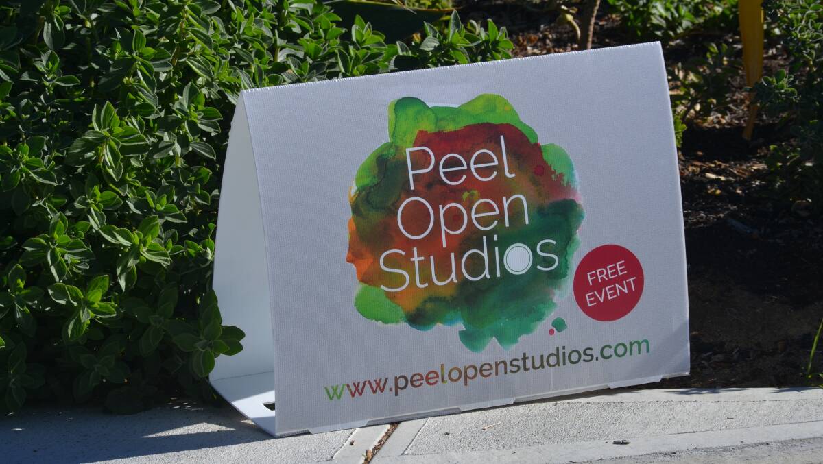 Be on the look out: Signage like this will be placed in front of open studios from May 18-20 and May 25-27. Photo: Caitlyn Rintoul. 