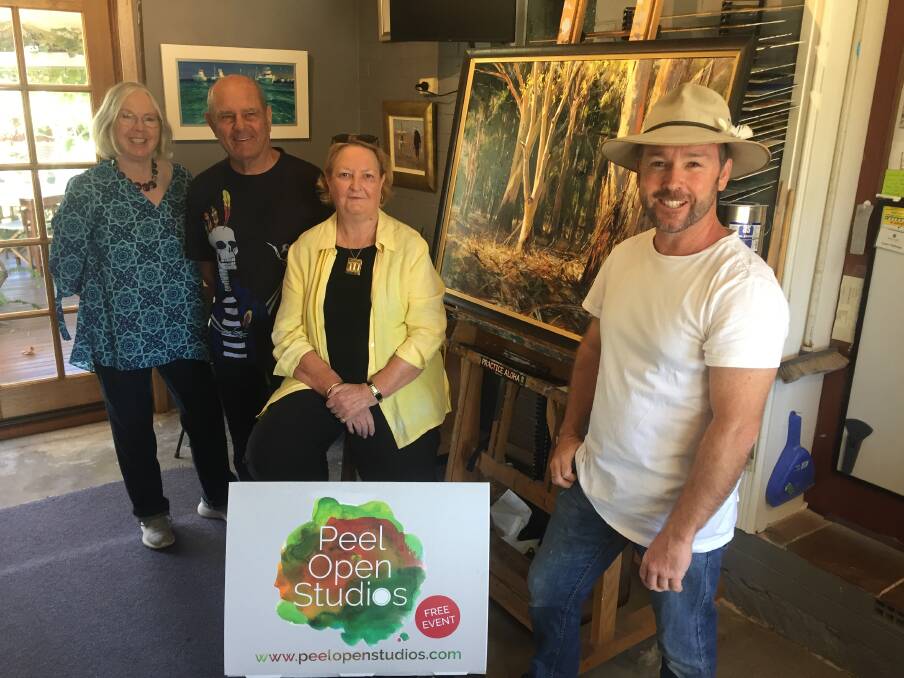 Creative cluster: Aiveen O'Donovan, Trevor Blyth, Margaret Francis and Leon Holmes all work at studios located along Leslie Street in Dudley Park. Photo: Caitlyn Rintoul.