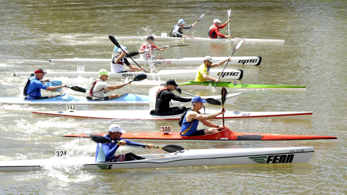 Off and racing: Competitors will battle it out on the Murray River on June 2 Photo: Les Smith.