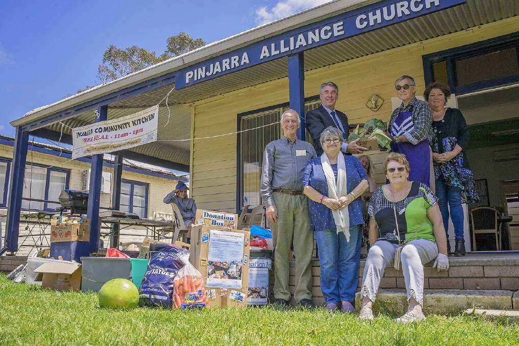 Shire president David Bolt with members of the Soup Kitchen. Photo: Josh Cowling. 