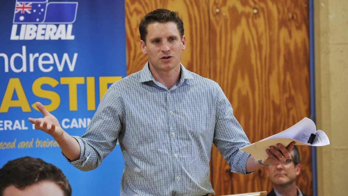 Federal member for Canning Andrew Hastie. Photo: Mandurah Mail. 
