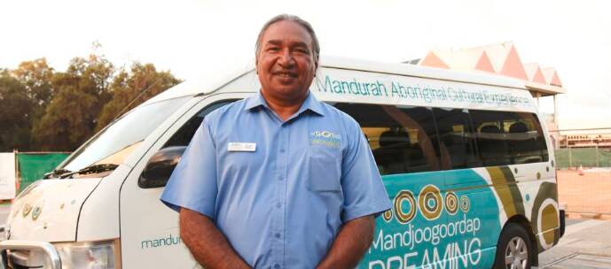 Local figure George Walley when he launched his new Aboriginal tourism brand, Mandjoogoordap Dreaming. Photo: Marta Pascual Juanola