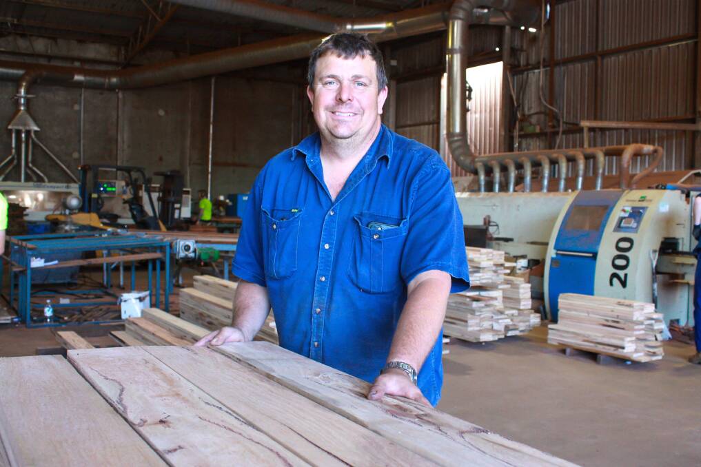 Marc Whiteland at his family's business Whiteland Milling in Busselton said in the future Western Australians could be sourcing timber from countries without sustainable forest management practices, which was likely to have a greater impact on climate change. Image supplied.