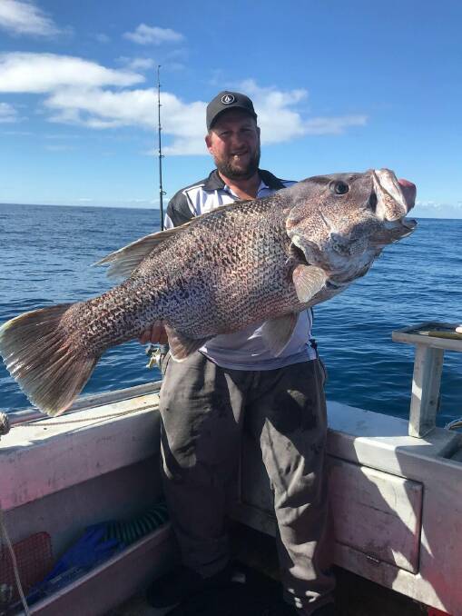 FANTASTIC FISHING: Brent Hough caught the 21.15kg dhufish from a boat off Dawesville on Saturday.