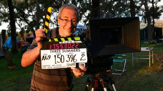 That's a wrap: Ben Elton on the set of 'Three Summers' at Pinjarra, south of Perth. Photo: David Dare Parker.