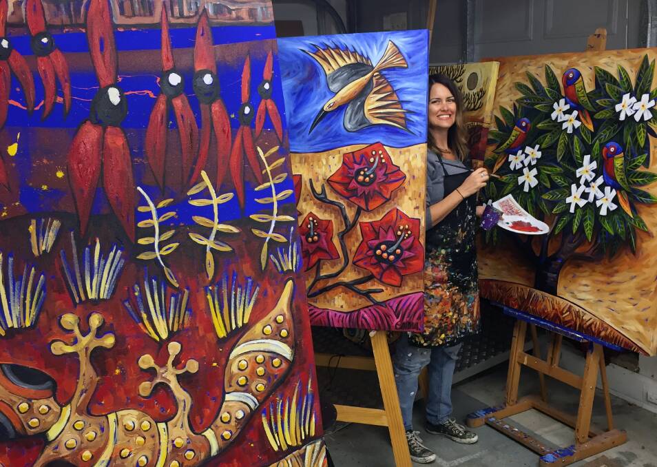 Tropical: Mandurah artist Emma Blyth will b running a pop-up gallery in Broome this month. Photo: Supplied.