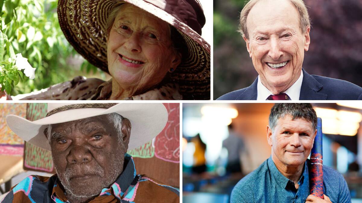 The nominees for 2021 Senior West Australian of the Year are (clockwise from top left) Marion Blackwell, Ron Manners, Dr Richard Walley and Ngarralja Tommy May. Pictures supplied by Australianoftheyear.org.au