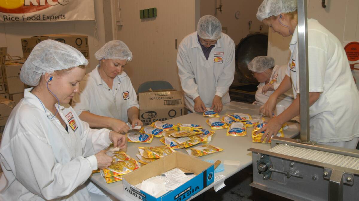 PRODUCTION: Busier times at Leeton's SunRice factory.