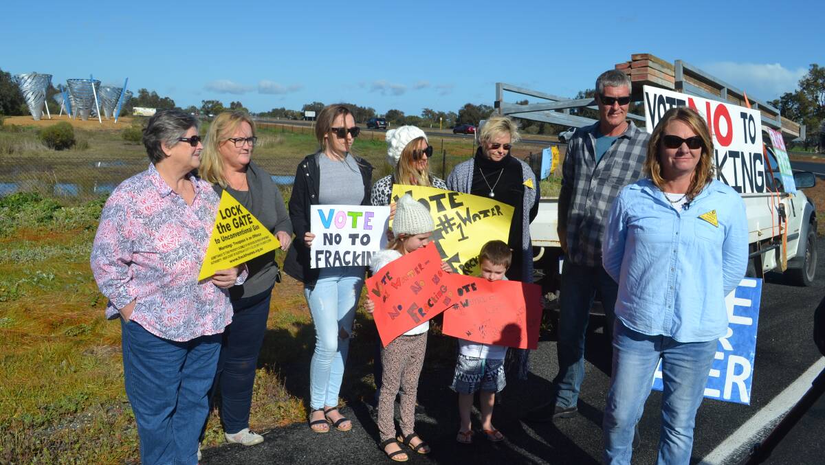 Frack free: Protesters on Forrest Highway during the Water4Life campaign. Photo: Cam Findlay.