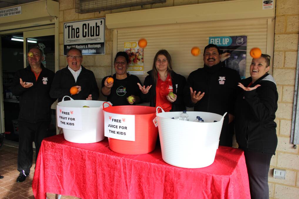 The Mandurah Mustangs Junior Football Club launched the Fuel to Go and Play initiative at its canteen on Saturday. Photos: Claire Sadler.