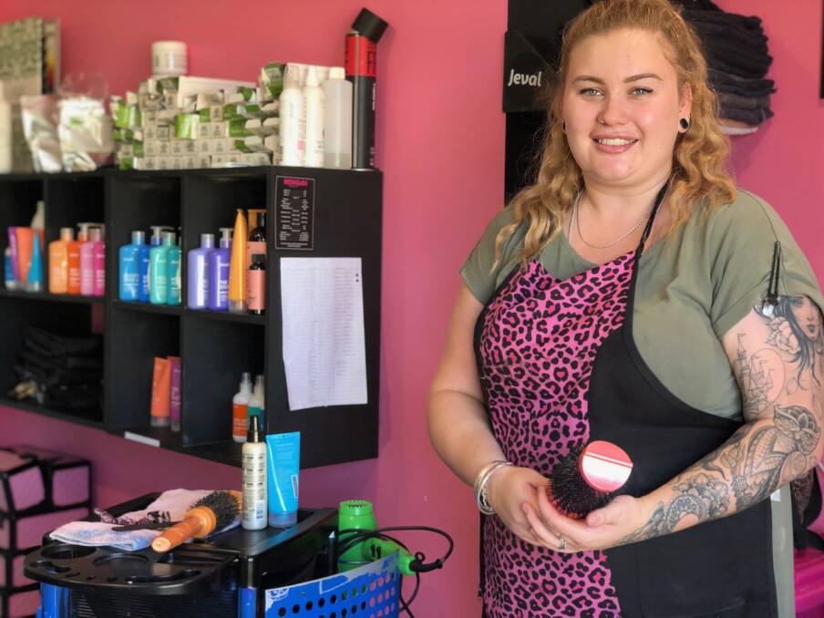Bedheads owner Brooke Pollett says her work is feeling uncertain after a hairdressing time limit was canned this morning. Photo: Daniela Cooper