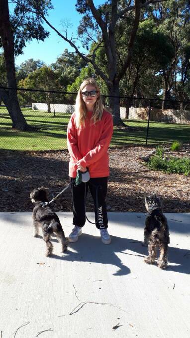 CONTENT: Regular park users, Chevelle Savage with her pups Coco and Mika. Picture: Supplied.