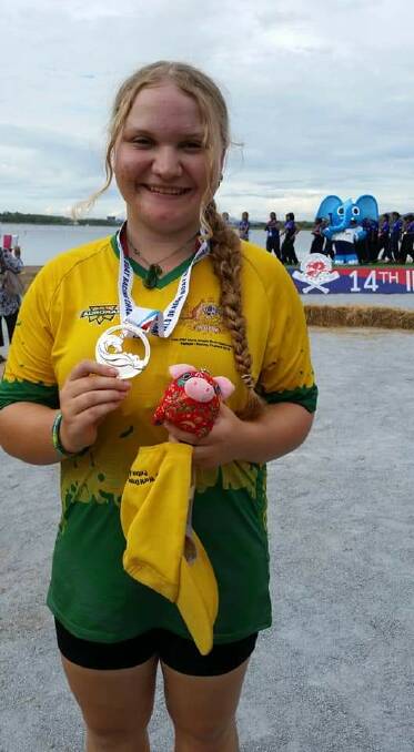 Mandurah local Amelia Anderson is able to follow her passions including dragon boating due to the flexibility of homeschooling. Photo: Supplied.