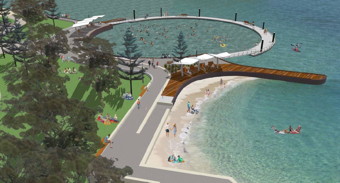 The estuary pool will be 50 metres wide and will have a five metre boardwalk. Photo: City of Mandurah.