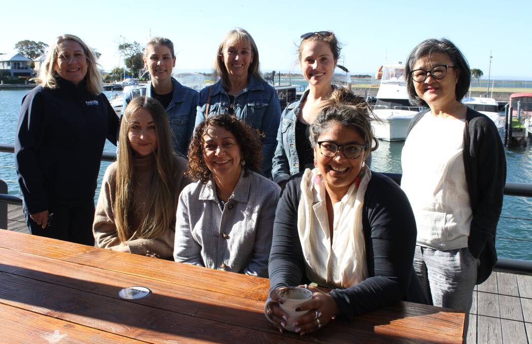 Visit Mandurah general manager Anita Kane with Tourism WA and Eastern States travel representatives at Boundary Island Brewery. Picture: Claire Sadler.